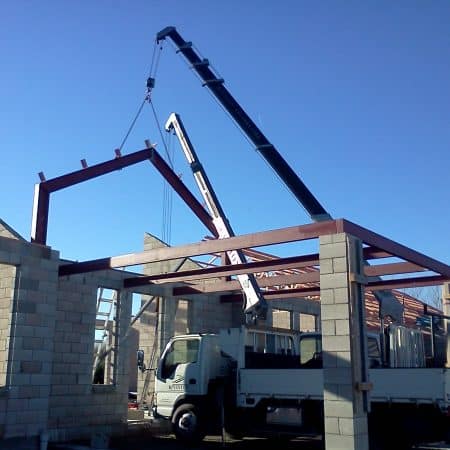 crane operation by Division structural steel fabrication company